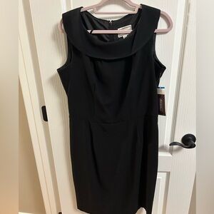 Karin Stevens Black Cowl Neck Mini Dress